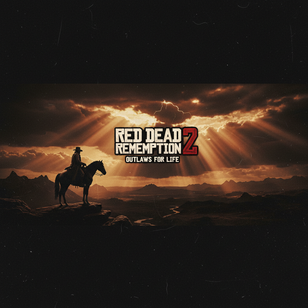 Red Dead Redemption 2 dark cinematic game banner