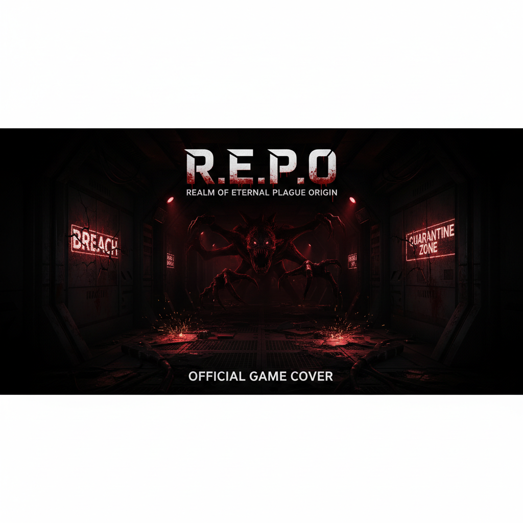 R.E.P.O dark sci-fi horror game banner